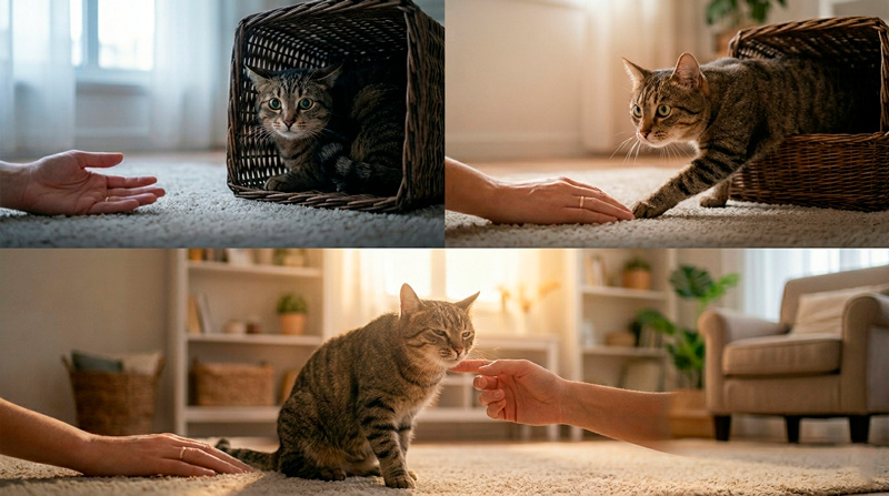 gatos timidos