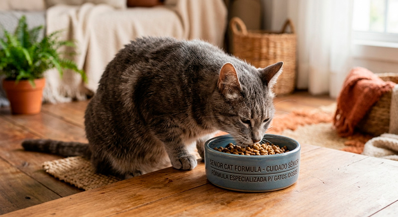 gatos idosos nutrição