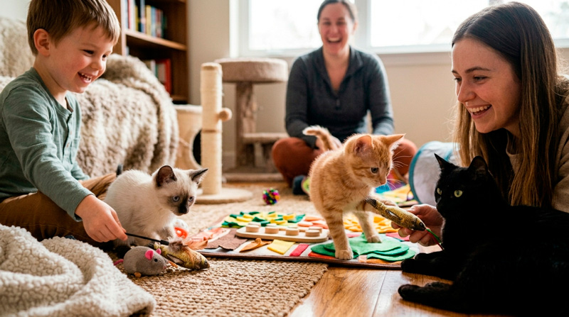 socialização filhotes gatos